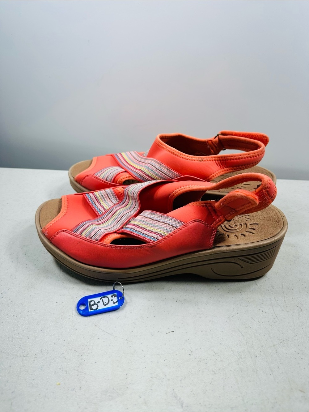 So Lite by Easy Street Sandals Women 11W Shoes Salmon Pink Slingback Comfort